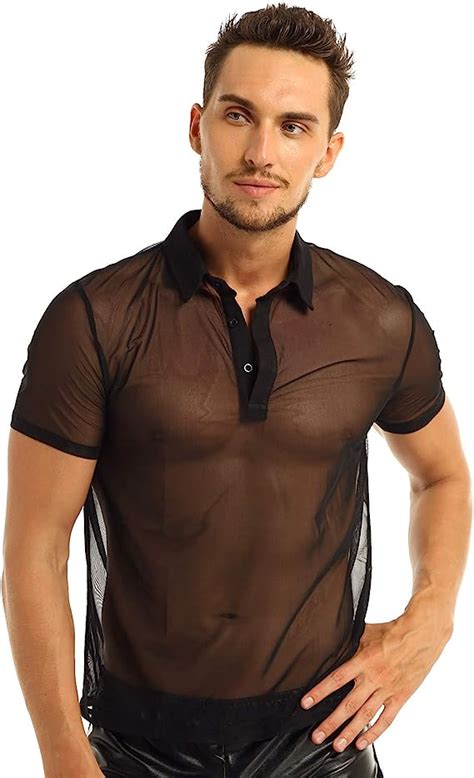 men's see through mesh shirt